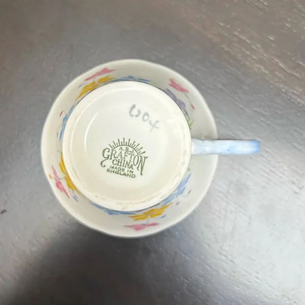 00054 Grafton China ABJ & Sons Teacup and Saucer Made in England - Image 6